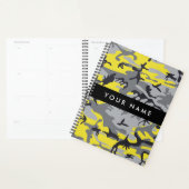 Geel en grijs Camouflage Jouw naam Personaliseren Planner (Display)