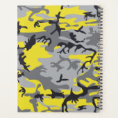 Geel en grijs Camouflage Jouw naam Personaliseren Planner (Achterkant)