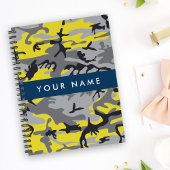 Geel en grijs Camouflage Jouw naam Personaliseren Planner