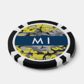 Geel en grijs Camouflage Jouw naam Personaliseren Poker Chips (Enkel)