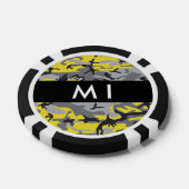 Geel en grijs Camouflage Jouw naam Personaliseren Poker Chips (Enkel)