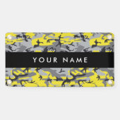 Geel en grijs Camouflage Jouw naam Personaliseren Spandoek (Horizontaal)