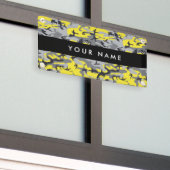 Geel en grijs Camouflage Jouw naam Personaliseren Spandoek (Buitenkant Gebouw)