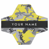Geel en grijs Camouflage Jouw naam Personaliseren Voetbal (Enkel)