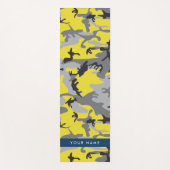 Geel en grijs Camouflage Jouw naam Personaliseren Yogamat (Voorkant)