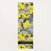 Geel en grijs Camouflage Jouw naam Personaliseren Yogamat (Achterkant)