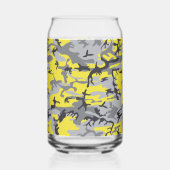 Geel en Grijs Camouflage, Militair, Leger Blikvorm Glas (Links)