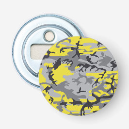 Geel en Grijs Camouflage, Militair, Leger Button Flesopener