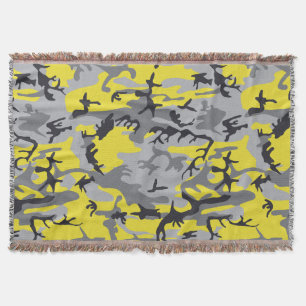 Geel en grijs camouflage, militair, leger deken