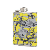 Geel en Grijs Camouflage, Militair, Leger Heupfles (Links)