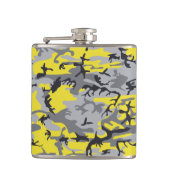 Geel en Grijs Camouflage, Militair, Leger Heupfles (Voorkant)