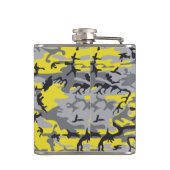 Geel en Grijs Camouflage, Militair, Leger Heupfles (Achterkant)