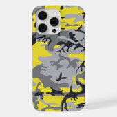 Geel en Grijs Camouflage, Militair, Leger iPhone Hoesje (Achterkant)