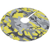 Geel en Grijs Camouflage, Militair, Leger Kerstboom Rok (Gekanteld)