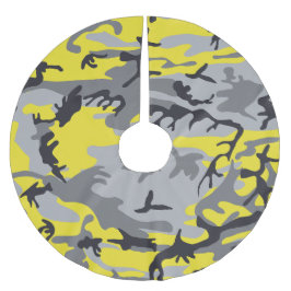 Geel en Grijs Camouflage, Militair, Leger Kerstboom Rok