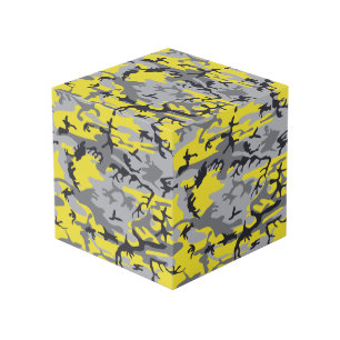 Geel en Grijs Camouflage, Militair, Leger Kubus
