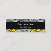 Geel en Grijs Camouflage, Militair, Leger Mini Visitekaartje (Achterkant)