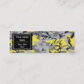 Geel en Grijs Camouflage, Militair, Leger Mini Visitekaartje (Achterkant)
