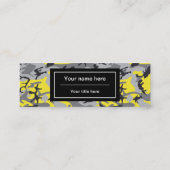 Geel en Grijs Camouflage, Militair, Leger Mini Visitekaartje (Achterkant)