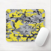 Geel en Grijs Camouflage, Militair, Leger Muismat (Met muis)