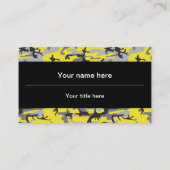 Geel en Grijs Camouflage, Militair, Leger Visitekaartje (Achterkant)