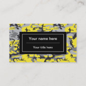 Geel en Grijs Camouflage, Militair, Leger Visitekaartje (Achterkant)