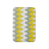 Geel en grijs Chevron Badmat (Voorkant Verticaal)