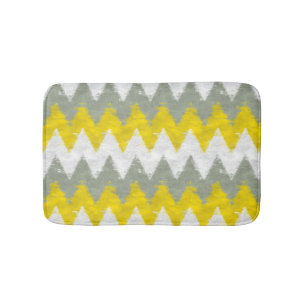 Geel en grijs Chevron Badmat