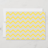 Geel en grijs Chevron Flat Hartelijk dank Bedankkaart (Achterkant)