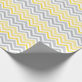 geel en grijs Chevron inpakpapier (Hoek)