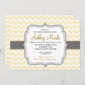 Geel en grijs Chevron Kaart (Voorkant / Achterkant)