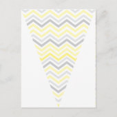 Geel en grijs Chevron Pattern Bunting Banner Briefkaart (Voorkant)