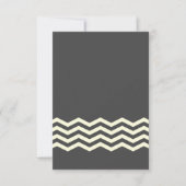 Geel en grijs Chevron RSVP (Voorkant)