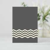 Geel en grijs Chevron RSVP (Staand voorkant)