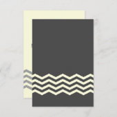 Geel en grijs Chevron RSVP (Voorkant / Achterkant)