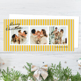 Geel en Grijs Chic Vertical Stripes 3 Foto