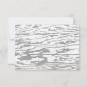 Geel en grijs Chic Wood Grain Wedding rsvp (Achterkant)