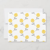 Geel en grijs Daisy Notitiekaartje (Achterkant)