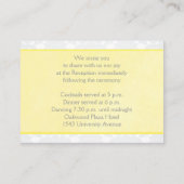 Geel en Grijs Damast Behuizing Kaart (Achterkant)