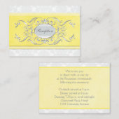 Geel en Grijs Damast Behuizing Kaart (Voorkant / Achterkant)