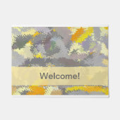 Geel en grijs deurmat (Voorkant)