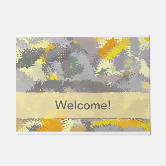 Geel en grijs deurmat (Voorkant)
