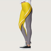 Geel en grijs diagonaal leggings (Links)