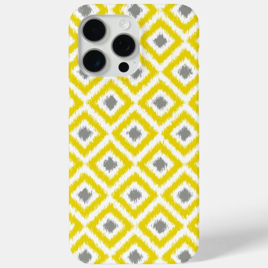 Geel en grijs Diamond Ikat Pattern Case-Mate iPhone Case (Achterkant)