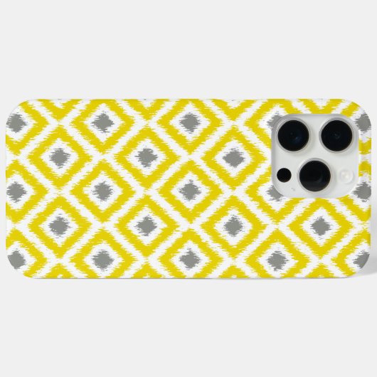 Geel en grijs Diamond Ikat Pattern Case-Mate iPhone Case (Achterkant (horizontaal))
