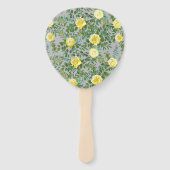 Geel en grijs  Elegant Floral Wedding Handwaaier (Achterkant)