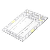 Geel en grijs Elephant Baby shower Snoep Notitieblok (Schuin)