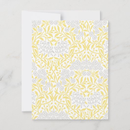 Geel en grijs Floral Damask Pattern (Achterkant)