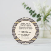 Geel en grijs forel vispatroon kaart (Staand voorkant)