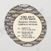 Geel en grijs forel vispatroon kaart (Voorkant / Achterkant)